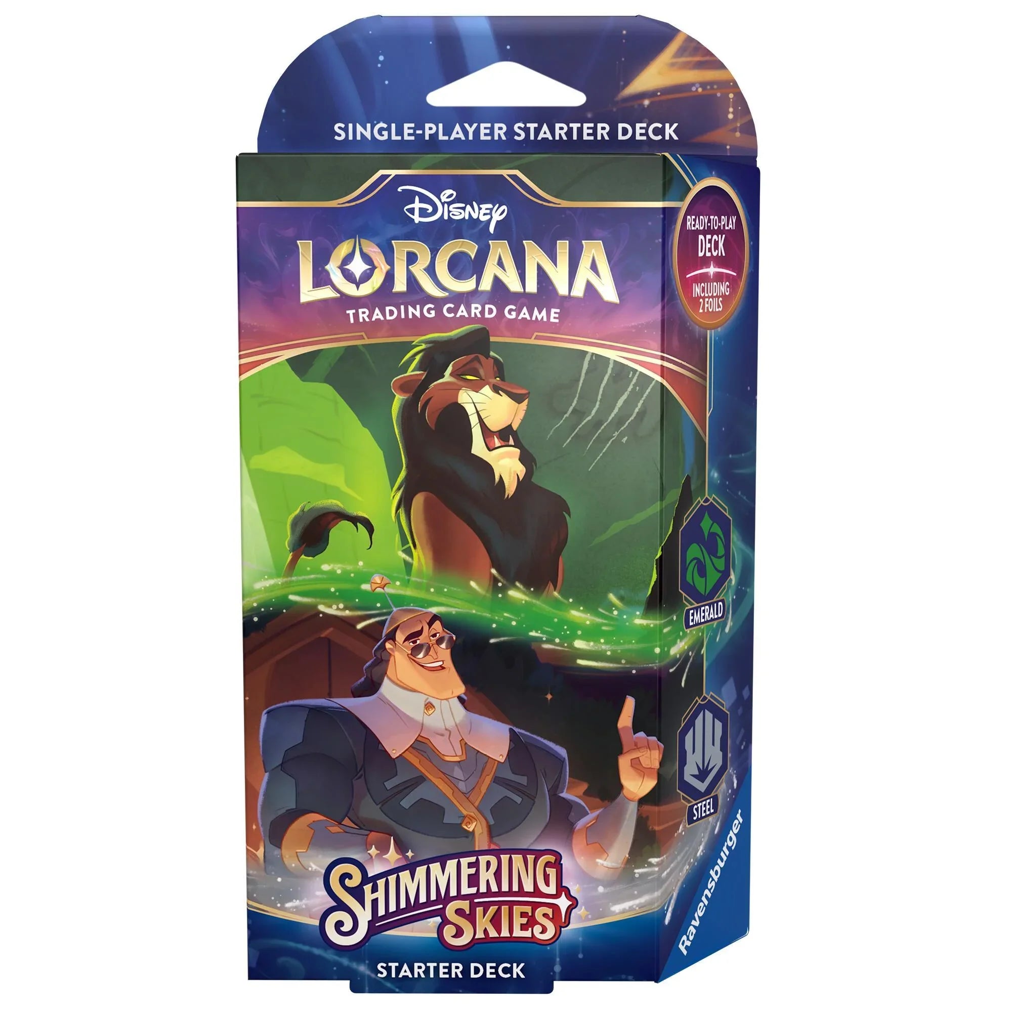 Lorcana, Shimmering Skies, Starter Deck Disney Lorcana: Shimmering Skies - Starter Deck (Emerald & Steel) - Trading Card World