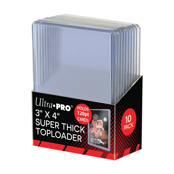 Accessories 3" x 4" Clear Super Thick 120PT Toploaders (10ct) - Trading Card World