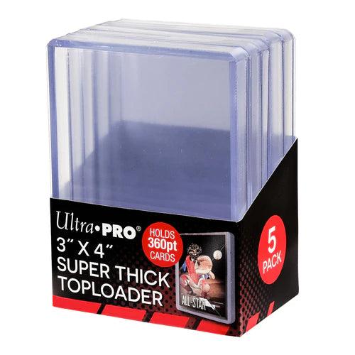 Accessories 3" x 4" Super Thick 360PT Toploaders (5ct) - Trading Card World