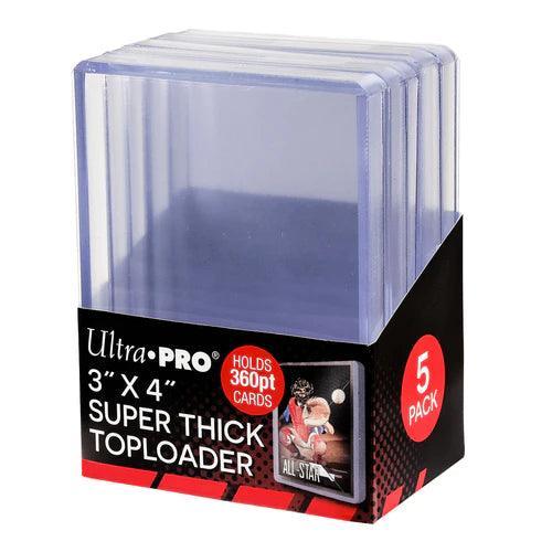 Accessories 3" x 4" Super Thick 360PT Toploaders (5ct) - Trading Card World