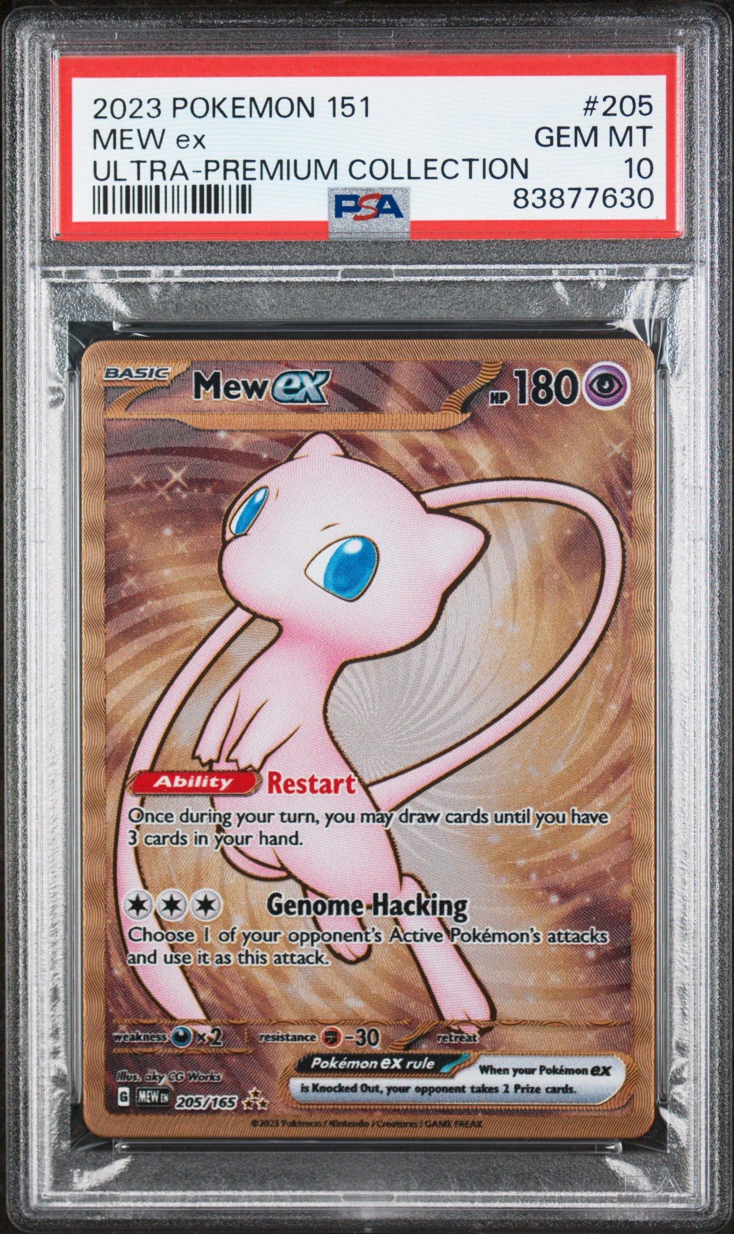 PSA 10 Ultra-Premium Collection 205 Mew ex #151 · 2023 — front