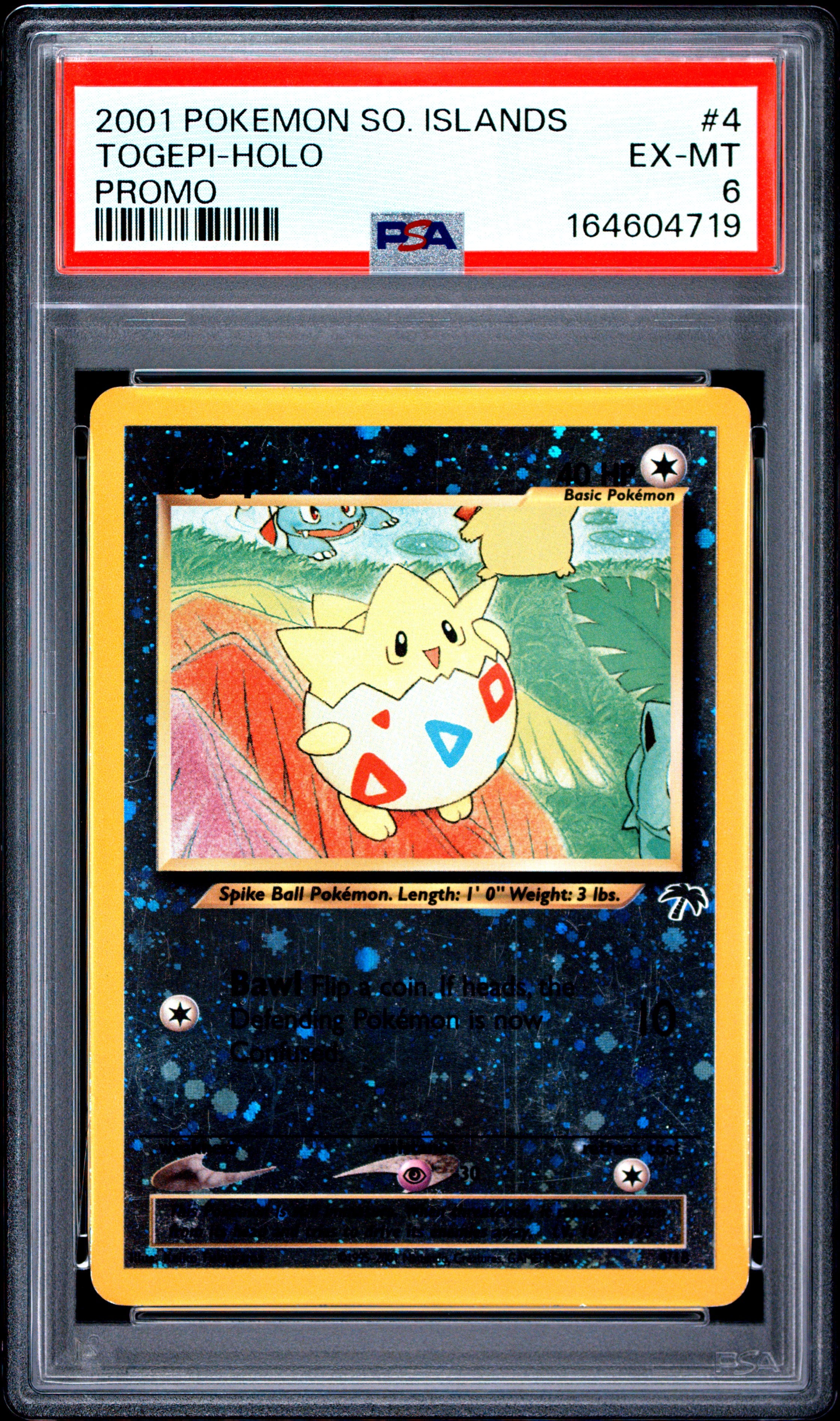 PSA 6 Togepi (Holo Promo) #4 · Southern Islands Promo · 2001 — front
