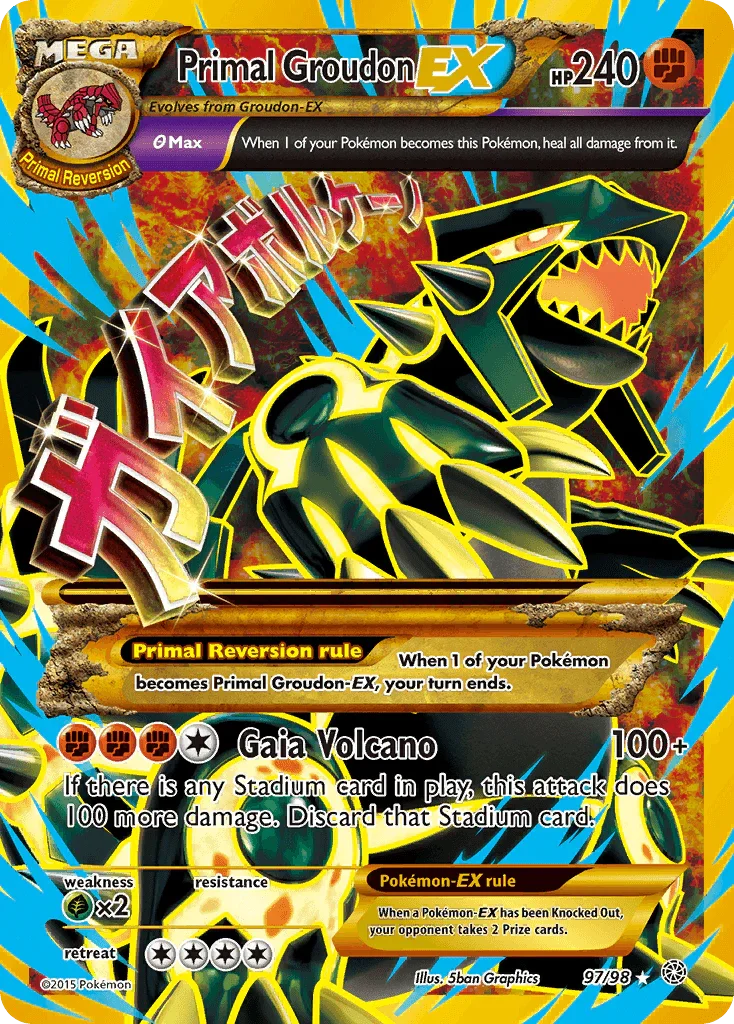 pokemon card groudon ex Primal Groudon EX -Single Card