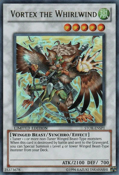 Limited, Storm of Ragnarok, Synchro/Effect Monster, Ultra Rare, Wind, Winged Beast Vortex the Whirlwind [STOR-ENSP1] Ultra Rare - Trading Card World