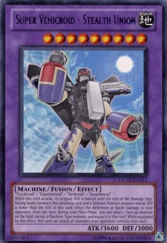 Duelist League Promo, Earth, Fusion/Effect Monster, Rare, Unlimited, Warrior Super Vehicroid - Stealth Union (Purple) [DL12-EN011] Rare - Trading Card World