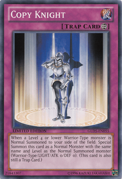 Common, Continuous Trap, Gold Series: Haunted Mine, Limited, Trap Copy Knight [GLD5-EN055] Common - Trading Card World