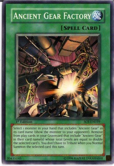 1st Edition, Common, Normal Spell, Shadow of Infinity, Spell, Unlimited Ancient Gear Factory [SOI-EN039] Common - Trading Card World