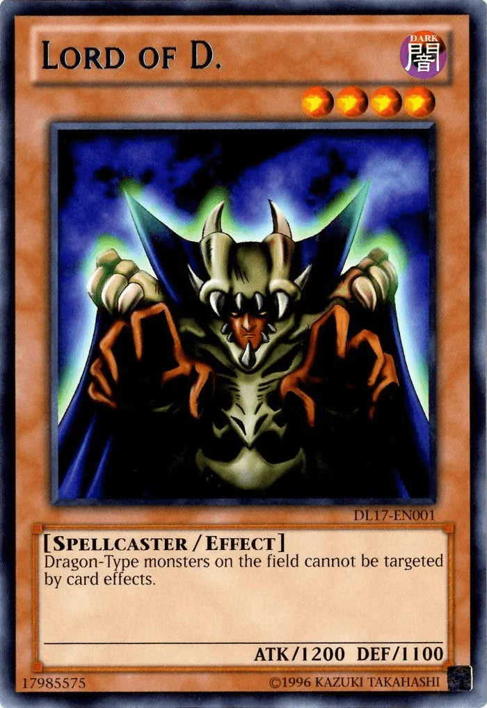 Dark, Duelist League Promo, Effect Monster, Rare, Spellcaster, Unlimited Lord of D. (Blue) [DL17-EN001] Rare - Trading Card World