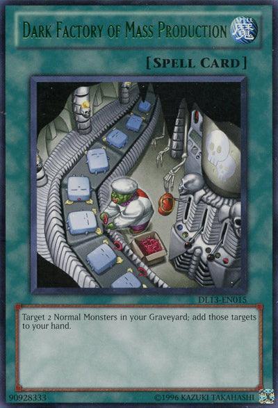 Duelist League Promo, Normal Spell, Rare, Spell, Unlimited Dark Factory of Mass Production (Green) [DL13-EN015] Rare - Trading Card World