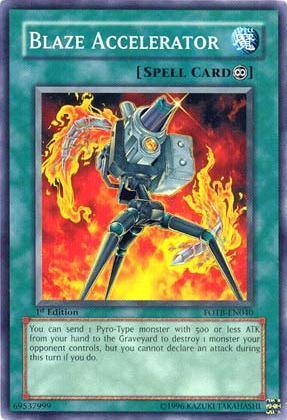 1st Edition, Common, Continuous Spell, Force of the Breaker, Spell, Unlimited Blaze Accelerator [FOTB-EN040] Common - Trading Card World