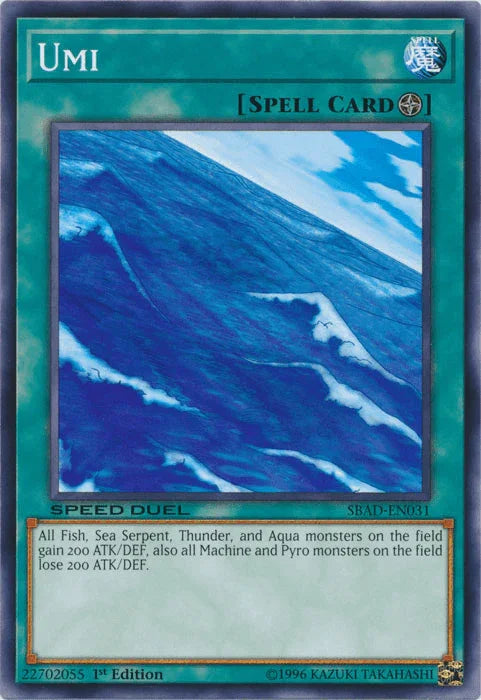 1st Edition, Common, Field Spell, Speed Duel: Attack from the Deep, Spell Umi [SBAD-EN031] Common - Trading Card World