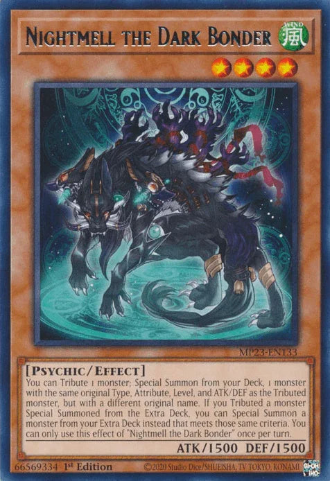 1st Edition, Dueling Heroes Collectors Tin - Mega Pack (25th Anniversary Edition), Effect Monster, Psychic, Rare, Wind Nightmell the Dark Bonder [MP23-EN133] Rare - Trading Card World