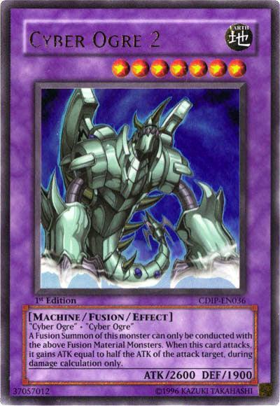 1st Edition, Cyberdark Impact, Earth, Fusion/Effect Monster, Machine, Ultra Rare, Unlimited Cyber Ogre 2 [CDIP-EN036] Ultra Rare - Trading Card World