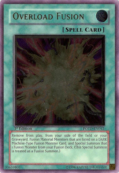 1st Edition, Normal Spell, Power of the Duelist, Spell, Ultimate Rare, Unlimited Overload Fusion [POTD-EN042] Ultimate Rare - Trading Card World