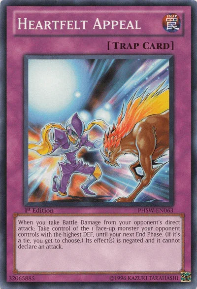 1st Edition, Common, Normal Trap, Photon Shockwave, Trap, Unlimited Heartfelt Appeal [PHSW-EN063] Common - Trading Card World