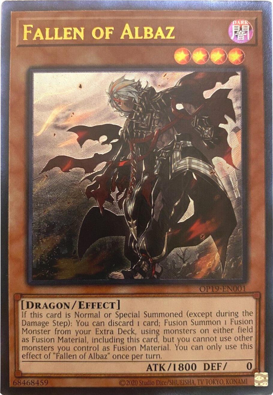 Dark, Dragon, Effect Monster, OTS Tournament Pack 19, Ultimate Rare, Unlimited Fallen of Albaz [OP19-EN001] Ultimate Rare - Trading Card World