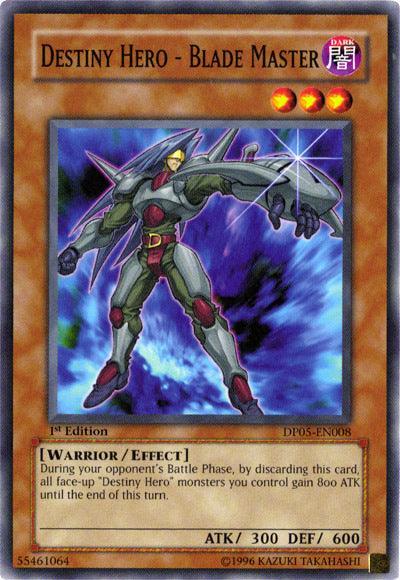 1st Edition, Common, Dark, Duelist Pack 5: Aster Phoenix, Effect Monster, Unlimited, Warrior Destiny Hero - Blade Master [DP05-EN008] Common - Trading Card World