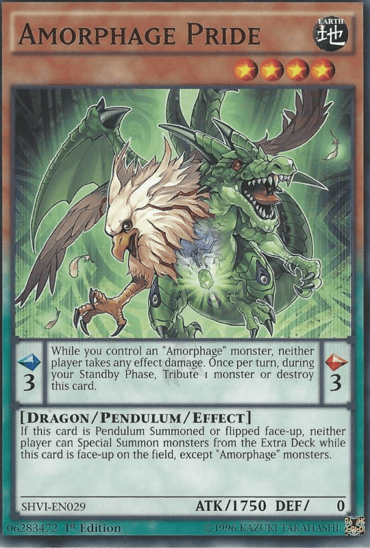1st Edition, Common, Dragon, Earth, Pendulum/Effect Monster, Shining Victories, Unlimited Amorphage Pride [SHVI-EN029] Common - Trading Card World