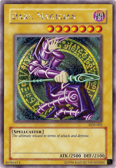 Dark, Limited, Normal Monster, Secret Rare, Spellcaster, Video Game Promotional Cards Dark Magician (Dark Duel Stories) [DDS-002] Secret Rare - Trading Card World