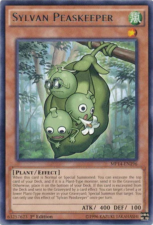 1st Edition, 2014 Mega-Tins Mega Pack, Effect Monster, Plant, Rare, Wind Sylvan Peaskeeper [MP14-EN196] Rare - Trading Card World