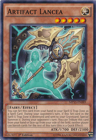 1st Edition, 2015 Mega-Tins Mega Pack, Common, Effect Monster, Fairy, Light Artifact Lancea [MP15-EN089] Common - Trading Card World