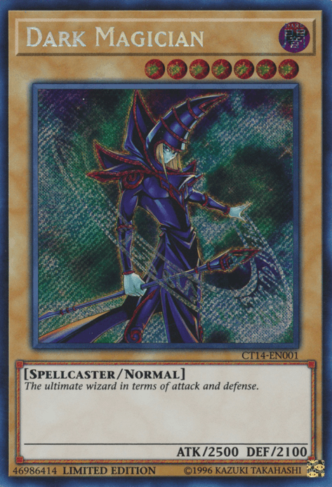 2017 Mega-Tins, Dark, Limited, Normal Monster, Secret Rare, Spellcaster Dark Magician [CT14-EN001] Secret Rare - Trading Card World