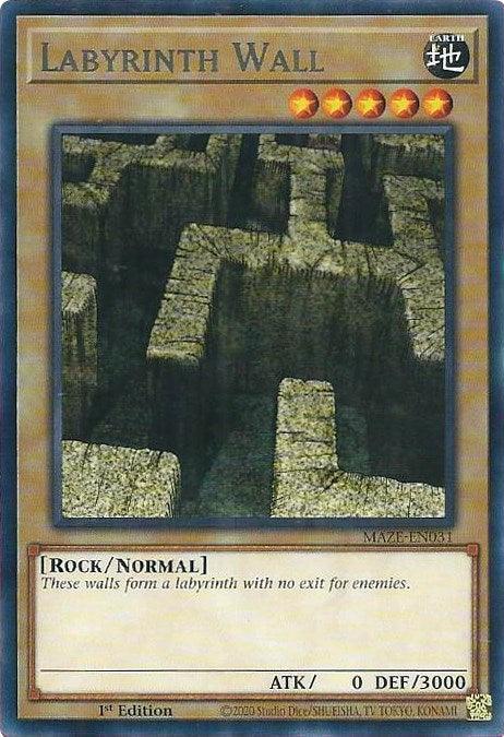 1st Edition, Earth, Maze of Memories, Normal Monster, Rare, Rock Labyrinth Wall [MAZE-EN031] Rare - Trading Card World