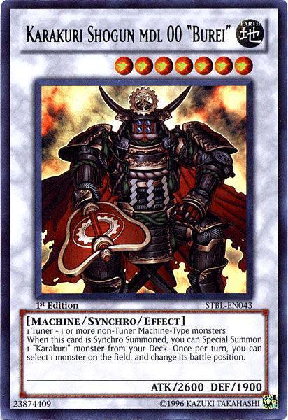 1st Edition, Earth, Machine, Starstrike Blast, Synchro/Effect Monster, Ultra Rare, Unlimited Karakuri Shogun mdl 00 Burei [STBL-EN043] Ultra Rare - Trading Card World