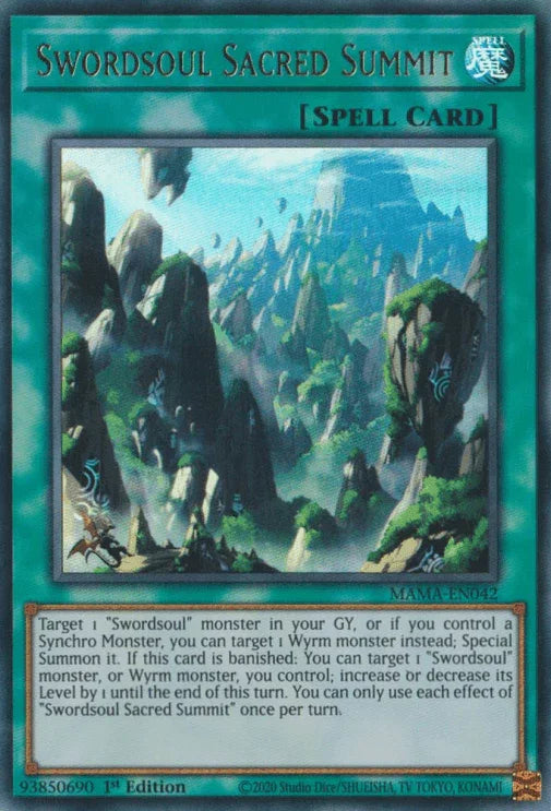 1st Edition, Magnificent Mavens, Normal Spell, Spell, Ultra Rare Swordsoul Sacred Summit [MAMA-EN042] Ultra Rare - Trading Card World