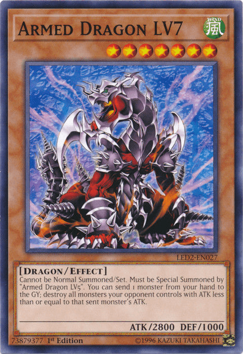 1st Edition, Common, Dragon, Effect Monster, Legendary Duelists: Ancient Millennium, Wind Armed Dragon LV7 [LED2-EN027] Common - Trading Card World