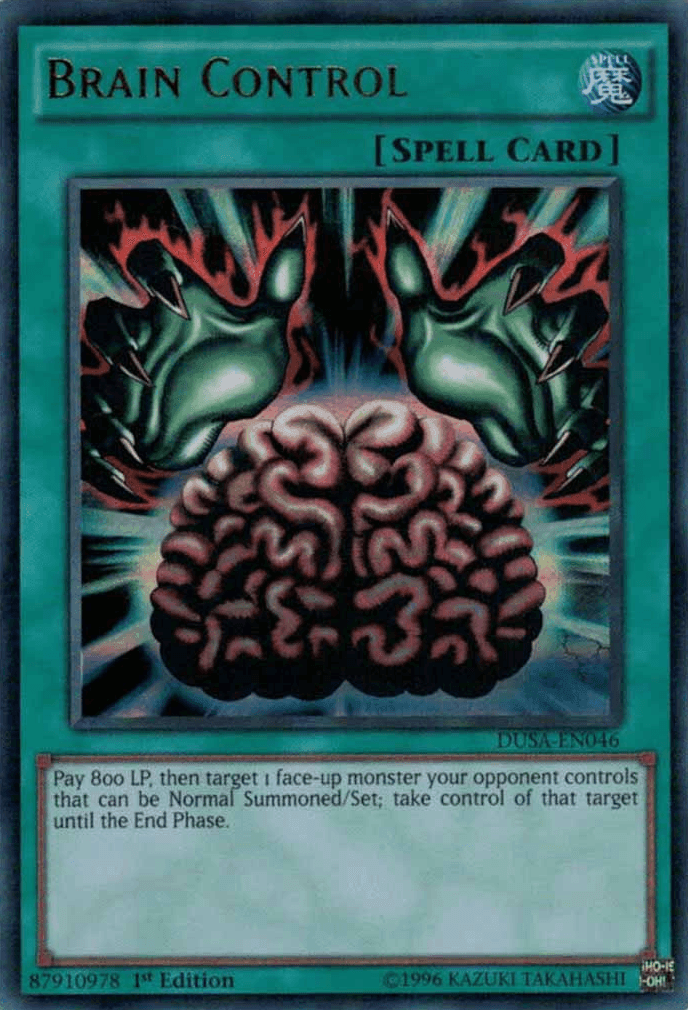 1st Edition, Duelist Saga, Normal Spell, Spell, Ultra Rare Brain Control [DUSA-EN046] Ultra Rare - Trading Card World