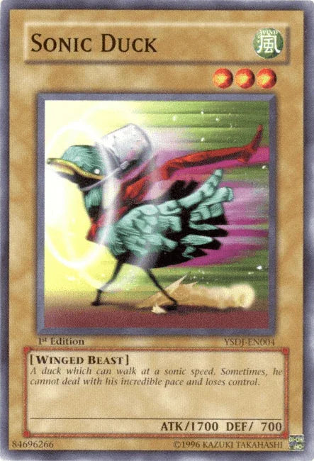 1st Edition, Common, Normal Monster, Starter Deck: Jaden Yuki, Unlimited, Wind, Winged Beast Sonic Duck [YSDJ-EN004] Common - Trading Card World