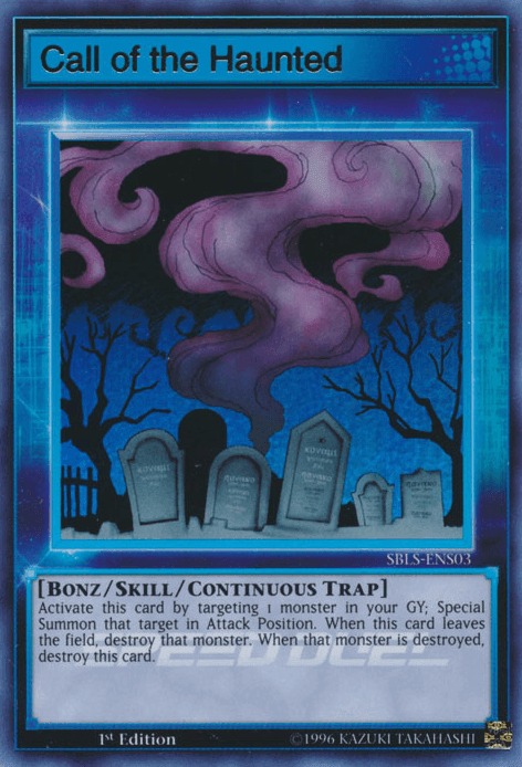 1st Edition, Bonz, Skill/Continuous Trap, Speed Duel: Arena of Lost Souls, Ultra Rare Call of the Haunted [SBLS-ENS03] Ultra Rare - Trading Card World