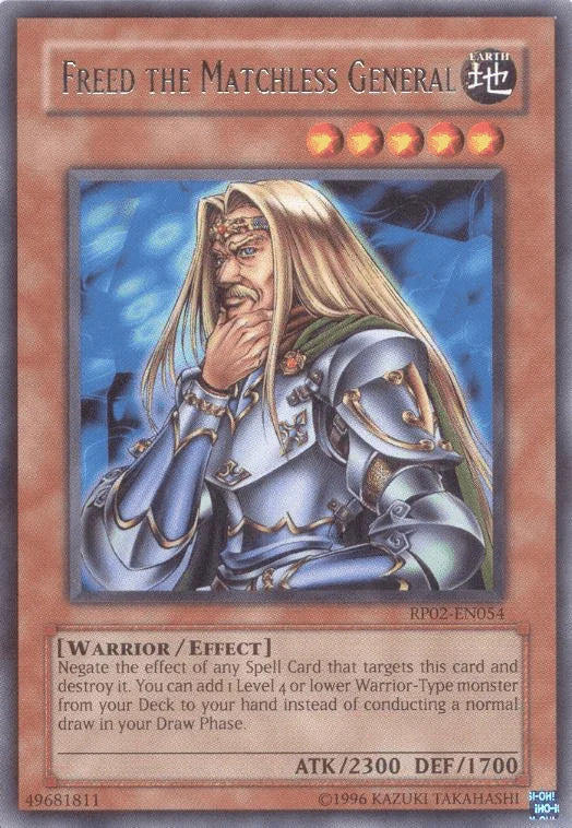 Earth, Effect Monster, Rare, Retro Pack 2, Unlimited, Warrior Freed the Matchless General [RP02-EN054] Rare - Trading Card World