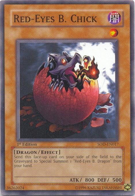 1st Edition, Common, Dark, Dragon, Effect Monster, Soul of the Duelist, Unlimited Red-Eyes B. Chick [SOD-EN017] Common - Trading Card World