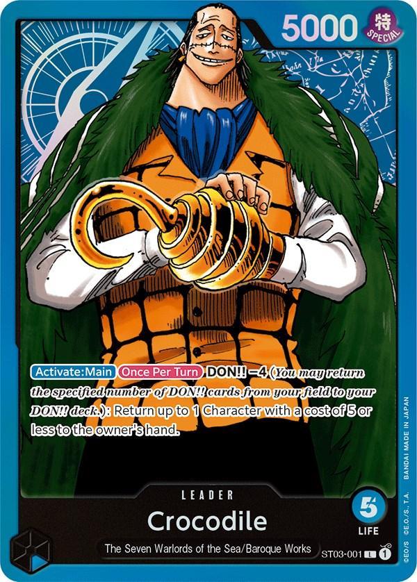 Baroque Works, Leader, Starter Deck: The Seven Warlords of The Sea, Starter Decks, The Seven Warlords of the Sea Crocodile (001) [Starter Deck: The Seven Warlords of The Sea] - Trading Card World