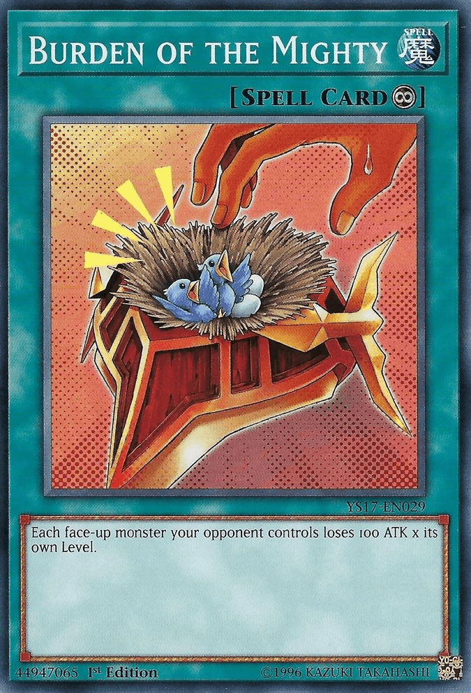 1st Edition, Common, Continuous Spell, Spell, Starter Deck: Link Strike Burden of the Mighty [YS17-EN029] Common - Trading Card World