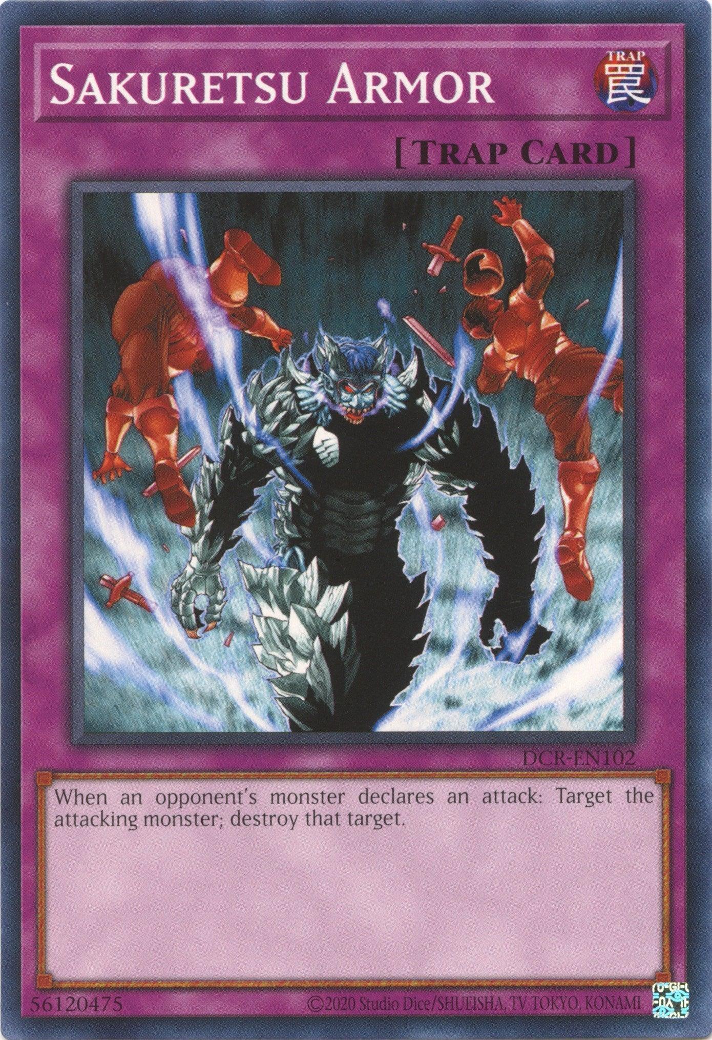 Common, Dark Crisis (25th Anniversary Edition), Normal Trap, Trap, Unlimited Sakuretsu Armor (25th Anniversary) [DCR-EN102] Common - Trading Card World