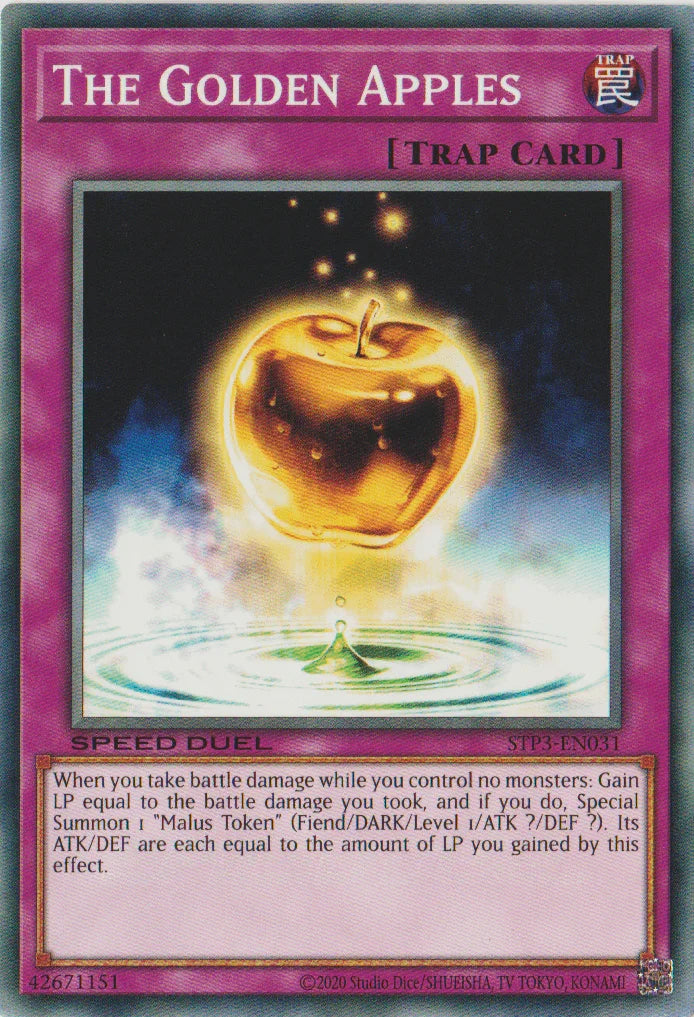 Common, Normal Trap, Speed Duel: Tournament Pack 3, Trap, Unlimited The Golden Apples [STP3-EN031] Common - Trading Card World