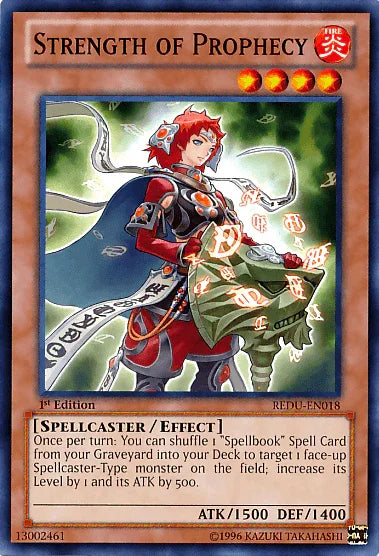 1st Edition, Common, Effect Monster, Fire, Return of the Duelist, Spellcaster, Unlimited Strength of Prophecy [REDU-EN018] Common - Trading Card World