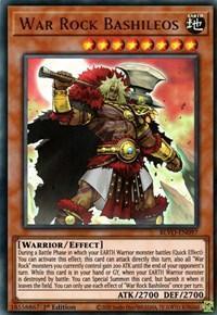 1st Edition, Blazing Vortex, Earth, Effect Monster, Ultra Rare, Warrior War Rock Bashileos [BLVO-EN097] Ultra Rare - Trading Card World