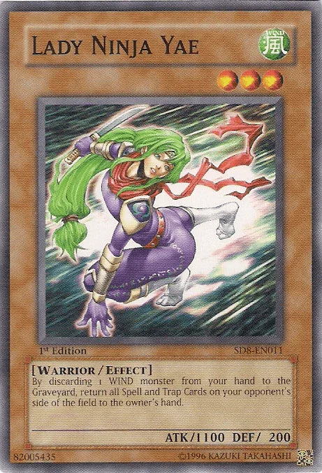1st Edition, Common, Effect Monster, Structure Deck: Lord of the Storm, Unlimited, Warrior, Wind Lady Ninja Yae [SD8-EN011] Common - Trading Card World