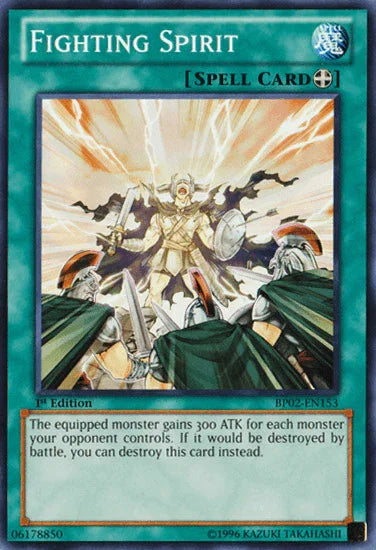 1st Edition, Battle Pack 2: War of the Giants, Common, Equip Spell, Spell, Unlimited Fighting Spirit [BP02-EN153] Common - Trading Card World