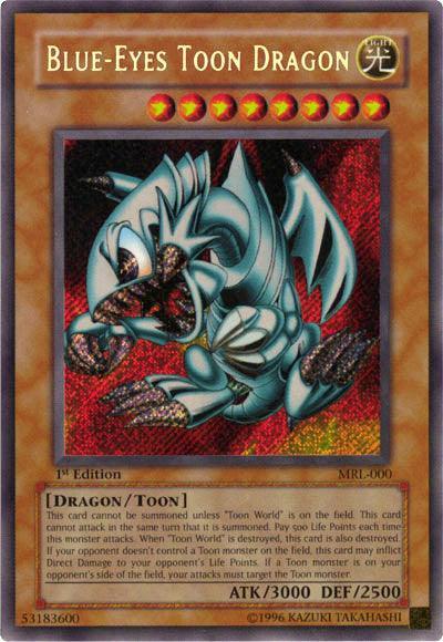 1st Edition, Dragon, Light, Magic Ruler, Secret Rare, Toon Monster, Unlimited Blue-Eyes Toon Dragon [MRL-000] Secret Rare - Trading Card World