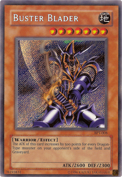 2003 Collectors Tin, Earth, Effect Monster, Limited, Secret Rare, Warrior Buster Blader [BPT-008] Secret Rare - Trading Card World
