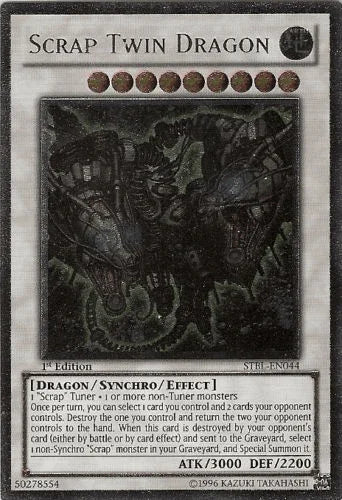 1st Edition, Dragon, Earth, Starstrike Blast, Synchro/Effect Monster, Ultimate Rare Scrap Twin Dragon [STBL-EN044] Ultimate Rare - Trading Card World