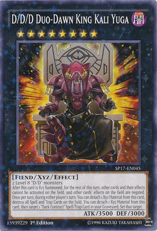 1st Edition, Dark, Fiend, Star Pack - Battle Royal, Starfoil Rare, Xyz/Effect Monster D/D/D Duo-Dawn King Kali Yuga [SP17-EN045] Starfoil Rare - Trading Card World