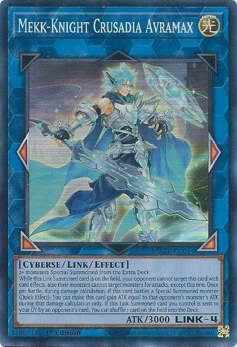 1st Edition, Cyberse, Light, Link/Effect Monster, Maze of Memories, Super Rare Mekk-Knight Crusadia Avramax [MAZE-EN054] Super Rare - Trading Card World