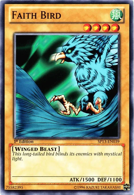 1st Edition, Common, Normal Monster, Star Pack 2013, Unlimited, Wind, Winged Beast Faith Bird [SP13-EN039] Common - Trading Card World