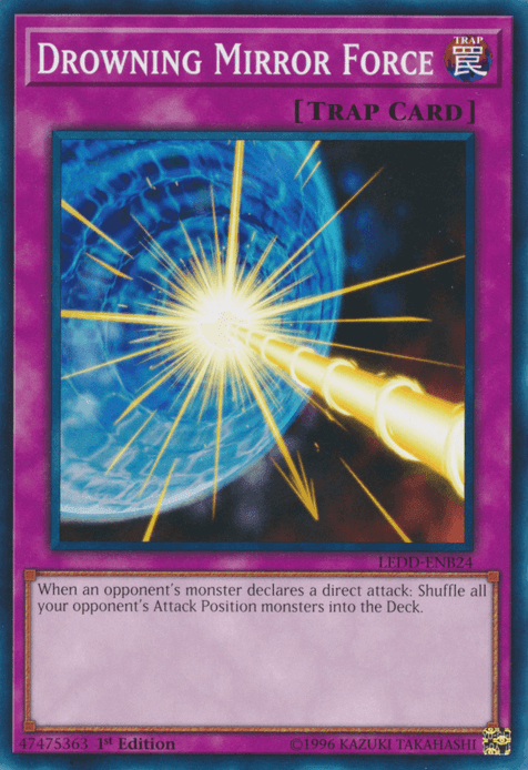 1st Edition, Common, Legendary Dragon Decks, Normal Trap, Trap Drowning Mirror Force [LEDD-ENB24] Common - Trading Card World